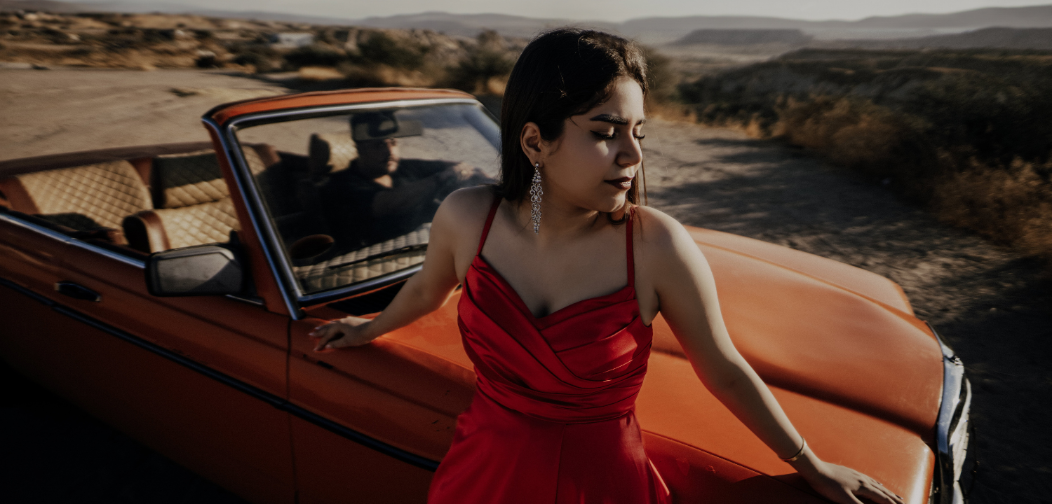 classic orange Benz rental car Cappadocia